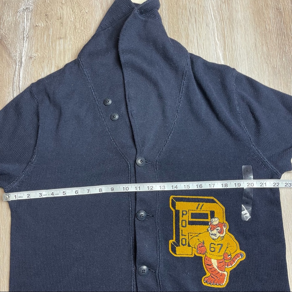 Polo Ralph Lauren The Tiger Varsity P Letterman Shawl Cardigan Sweater Men’s NWT - Picture 7 of 8